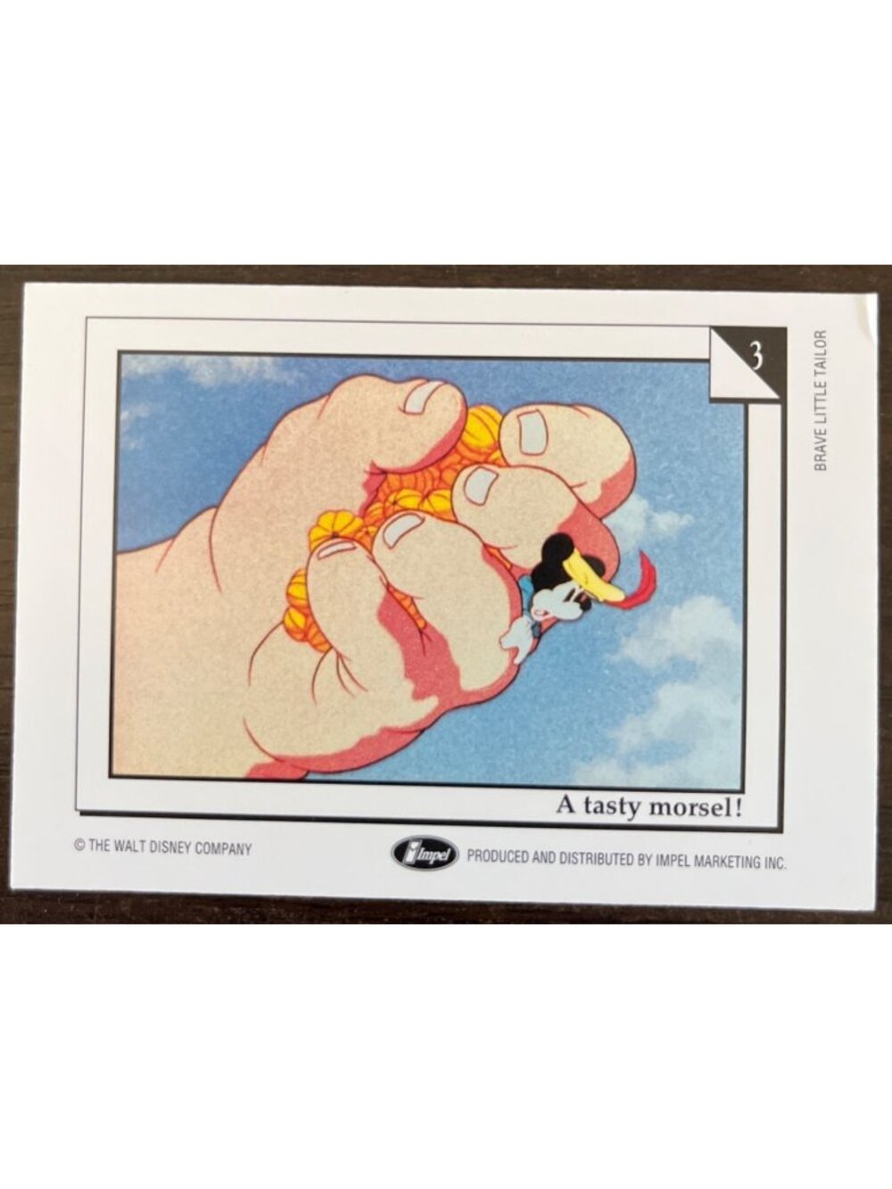 10 For $5 1991 Impel Disney Trading Cards #3 Brave Little Tailor A Tasty Morsel!